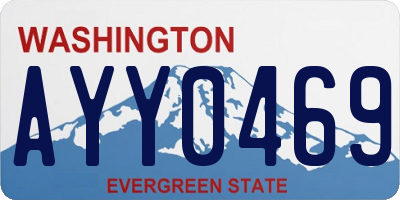 WA license plate AYY0469