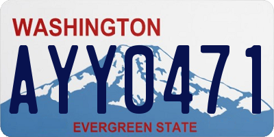 WA license plate AYY0471