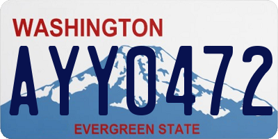 WA license plate AYY0472