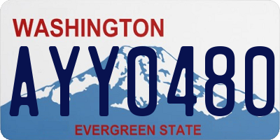 WA license plate AYY0480