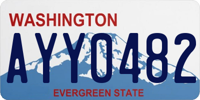 WA license plate AYY0482