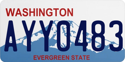 WA license plate AYY0483