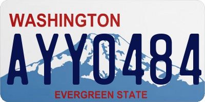 WA license plate AYY0484