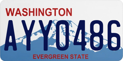 WA license plate AYY0486