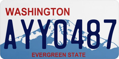 WA license plate AYY0487