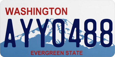 WA license plate AYY0488