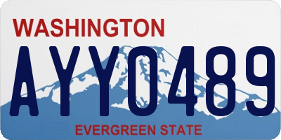 WA license plate AYY0489