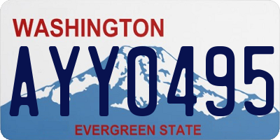 WA license plate AYY0495