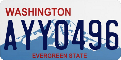 WA license plate AYY0496