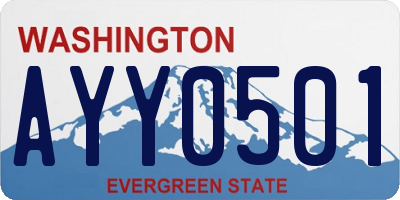 WA license plate AYY0501