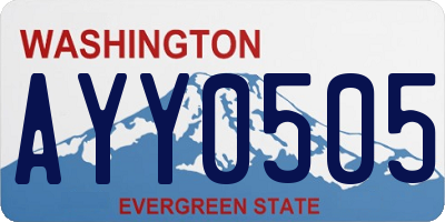 WA license plate AYY0505