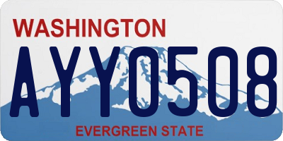 WA license plate AYY0508