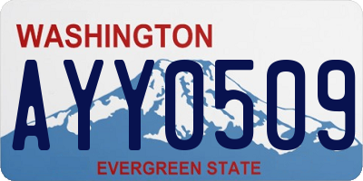 WA license plate AYY0509