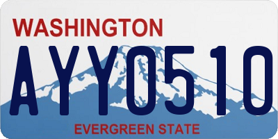 WA license plate AYY0510