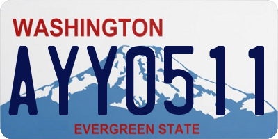 WA license plate AYY0511