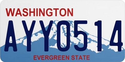 WA license plate AYY0514