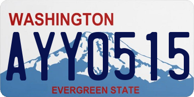 WA license plate AYY0515