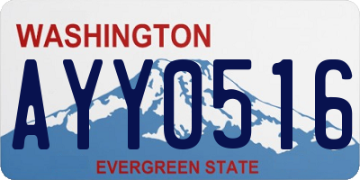 WA license plate AYY0516