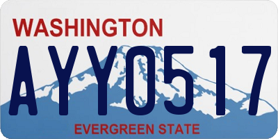 WA license plate AYY0517