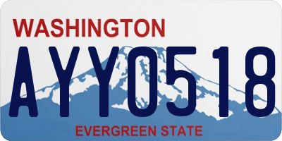 WA license plate AYY0518