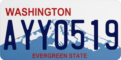 WA license plate AYY0519