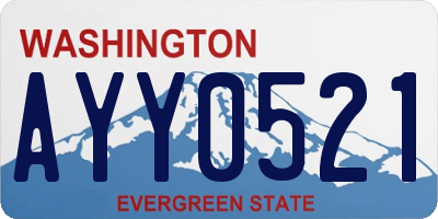 WA license plate AYY0521