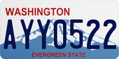 WA license plate AYY0522