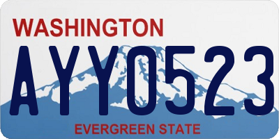 WA license plate AYY0523