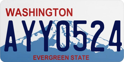 WA license plate AYY0524