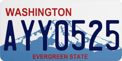 WA license plate AYY0525