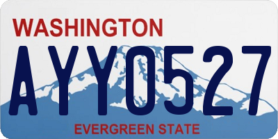 WA license plate AYY0527