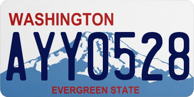 WA license plate AYY0528