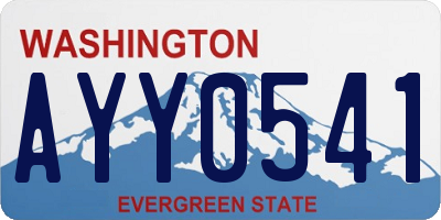 WA license plate AYY0541