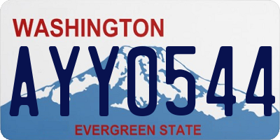 WA license plate AYY0544