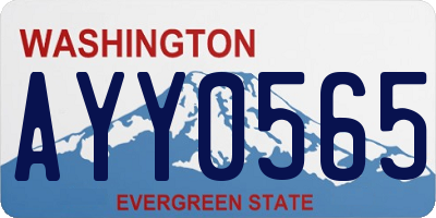 WA license plate AYY0565