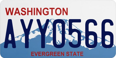 WA license plate AYY0566