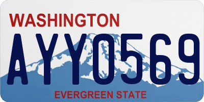 WA license plate AYY0569