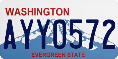 WA license plate AYY0572