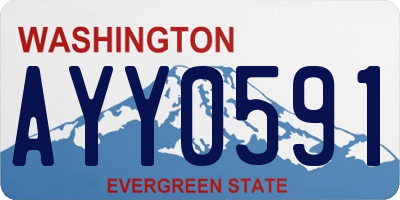 WA license plate AYY0591