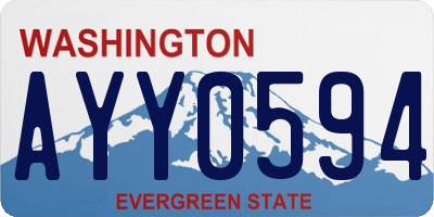 WA license plate AYY0594