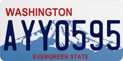 WA license plate AYY0595