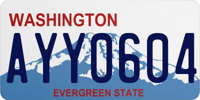 WA license plate AYY0604