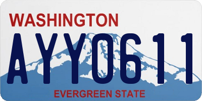 WA license plate AYY0611