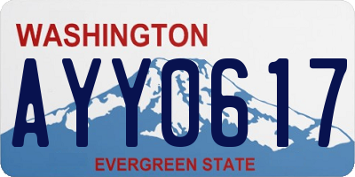 WA license plate AYY0617