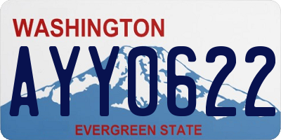 WA license plate AYY0622