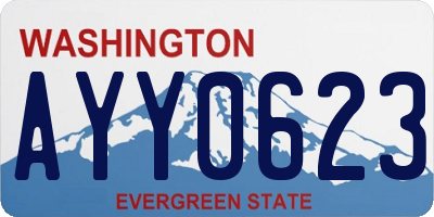 WA license plate AYY0623