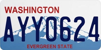 WA license plate AYY0624