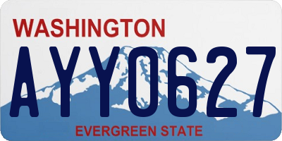 WA license plate AYY0627