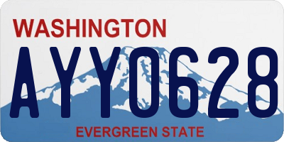 WA license plate AYY0628