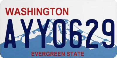 WA license plate AYY0629